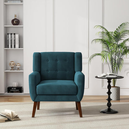 UIXE Accent Chairs Set of 2, Velvet Upholstered Armchair for Living Room, Modern Club Arm Chairs