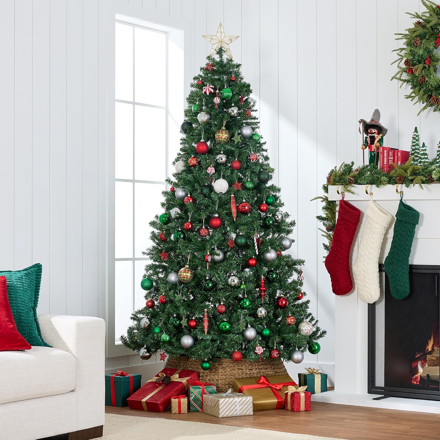 Best Choice Products Artificial Christmas Tree, 4.5ft Premium Unlit Realistic Spruce Holiday Décor