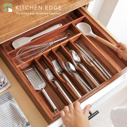 Premium Silverware, Flatware and Utensil Organizer for Kitchen Drawers, Food-Safe Contract Grade