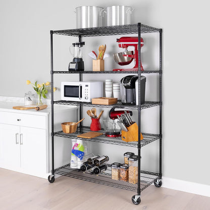Seville Classics UltraDurable Heavy Duty NSF Solid Steel Wire Rack Storage Unit, Organizer for