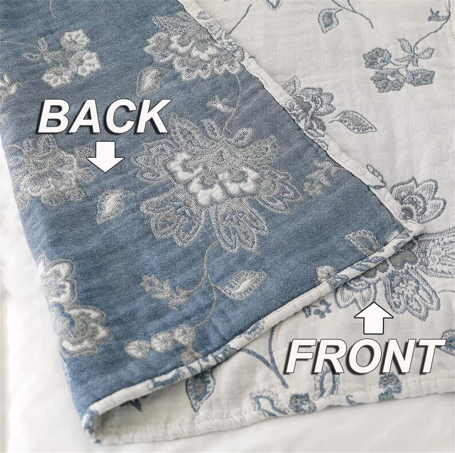 MSGKV Throw Blanket 100% Cotton Blankets Stitch Blanket,Versatile Knit Woven Super Soft Warm &