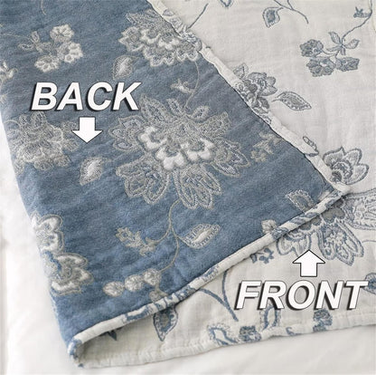 MSGKV Throw Blanket 100% Cotton Blankets Stitch Blanket,Versatile Knit Woven Super Soft Warm &