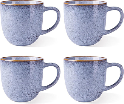 AmorArc 12oz Coffee Mugs, Ceramic Coffee Mugs set of 4 for Man, Woman, Dad, Mom, Modern Coffee Mugs