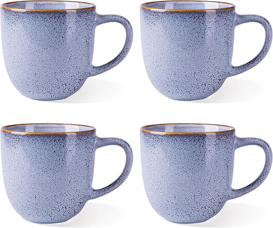 AmorArc 12oz Coffee Mugs, Ceramic Coffee Mugs set of 4 for Man, Woman, Dad, Mom, Modern Coffee Mugs