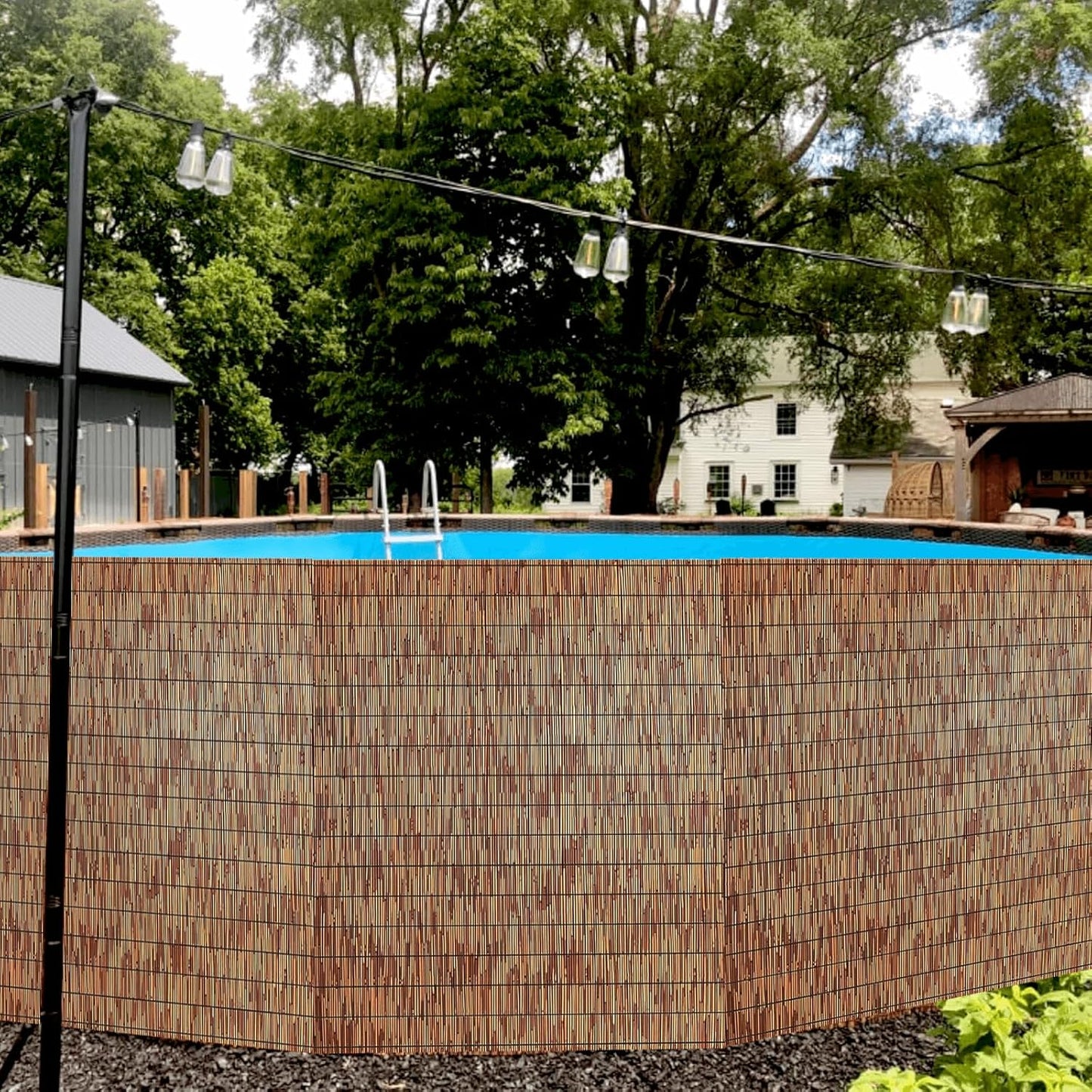 Bamboo Reed Fencing, Light Russet Bamboo Fence Rolls 6 Feet High, Decorative Privacy Screen Reed