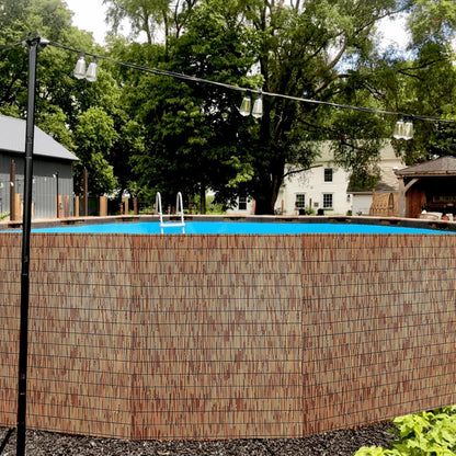 Bamboo Reed Fencing, Light Russet Bamboo Fence Rolls 6 Feet High, Decorative Privacy Screen Reed