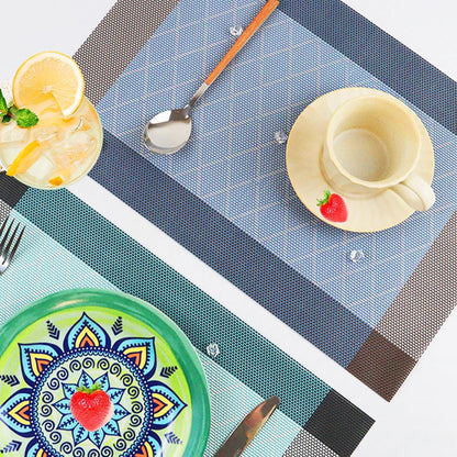 CADONO Placemats Set of 4 Washable Indoor/Outdoor Vinyl Place Mats for Dining Table Durable