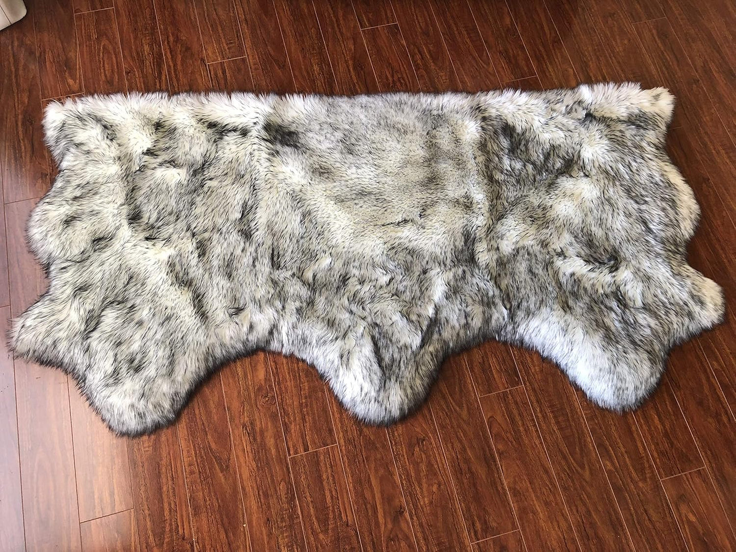 LAMBZY Faux Sheepskin Hypoallergenic Free Shape Silky Shag Rug, Luxury Shaggy Silky Plush Carpet