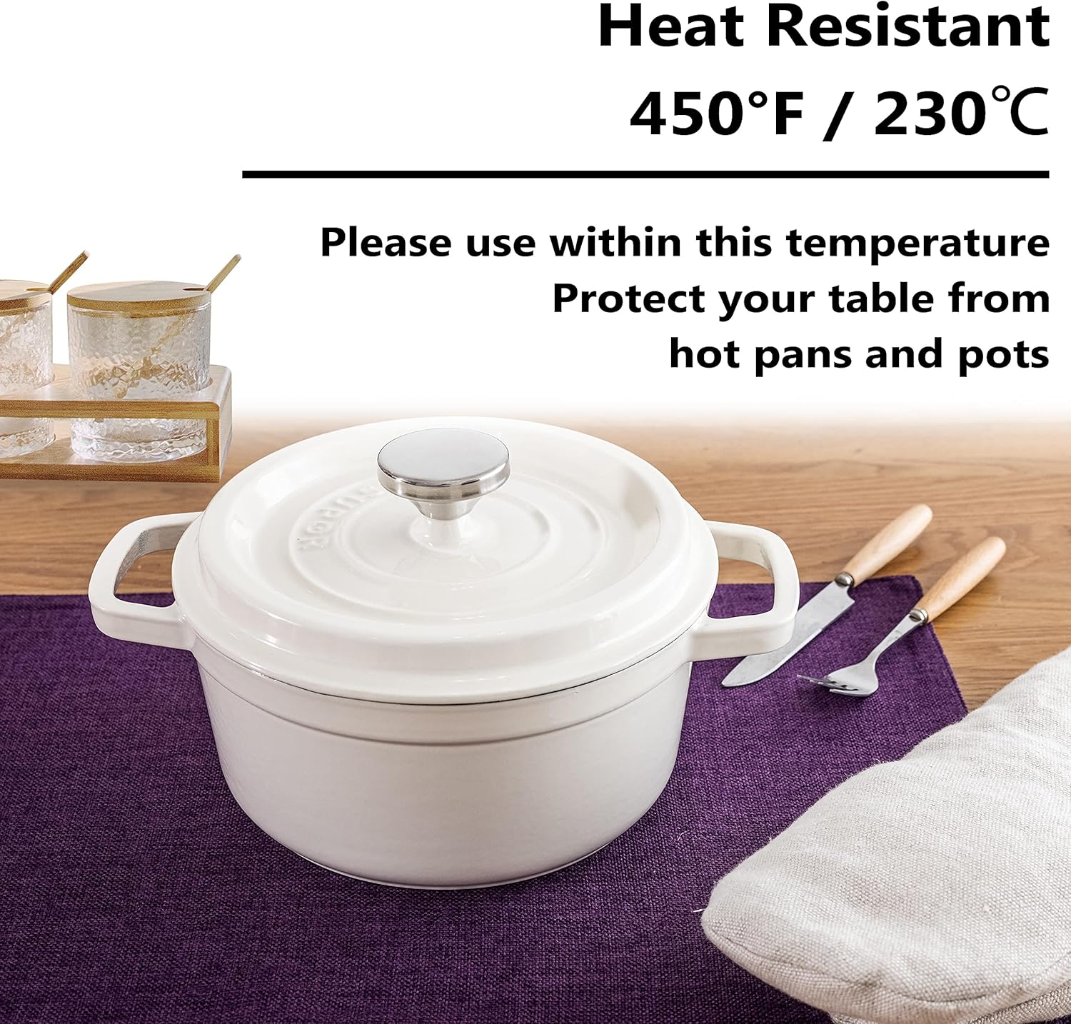 Home Brilliant Cloth Placemats Set of 4 Heat Resistant Dining Table Place Mats for Kitchen Table