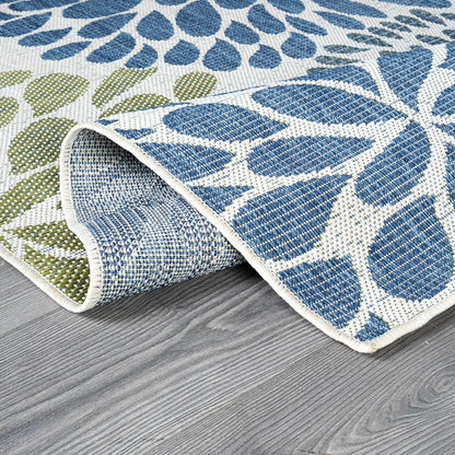Beverly Rug Outdoor Rug 10x14 Modern Exotic Tropical Leaf Area Rugs for Indoor and Outdoor Patio