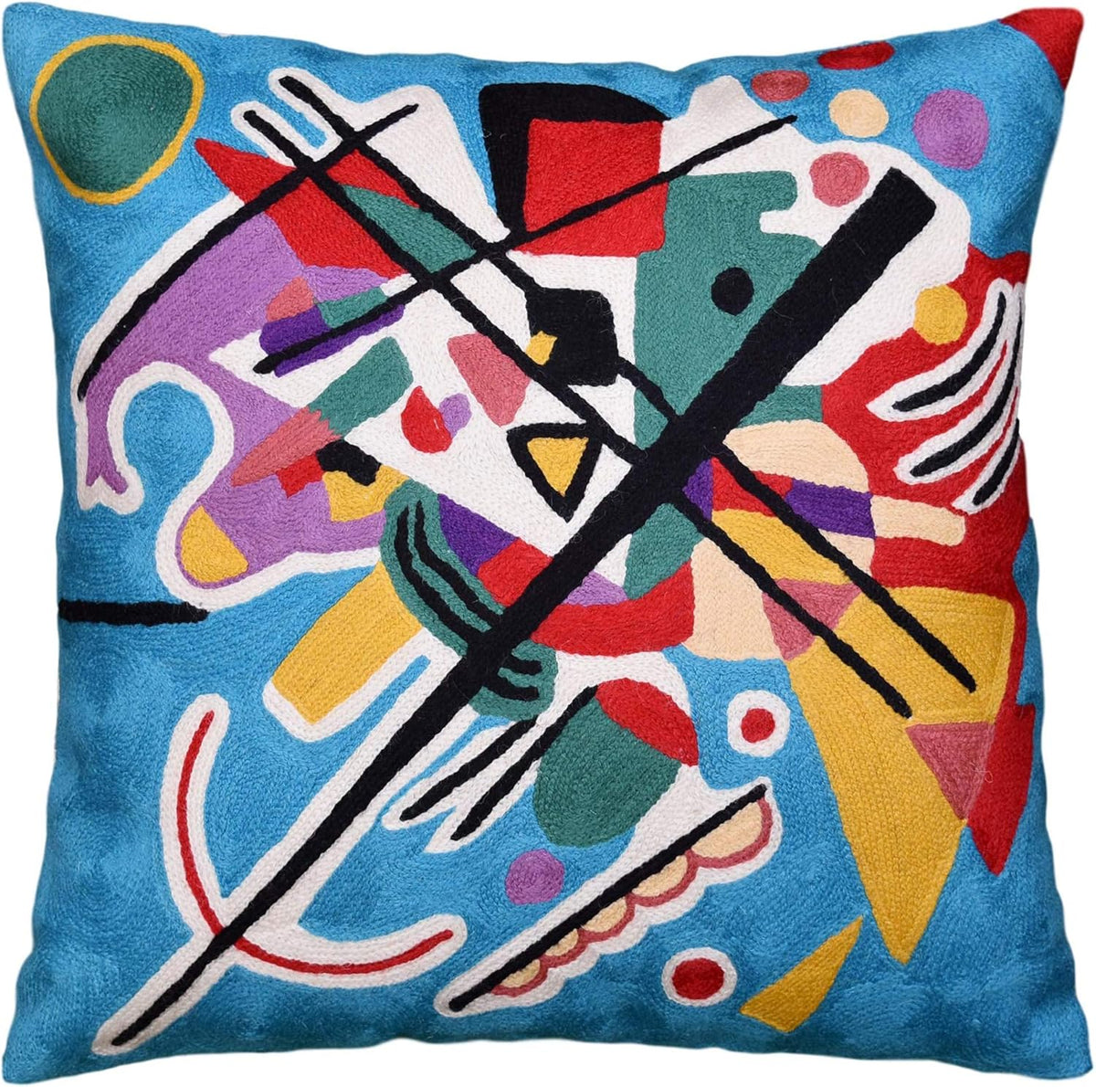 Kandinsky Modern Pillow Cover - Blue Painting | Abstract Throw Pillows | Modern Chair Cushion|