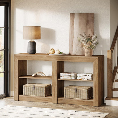 Tribesigns Farmhouse Console Table, Hallway Table for Entryway, Wood Console Behind Couch for