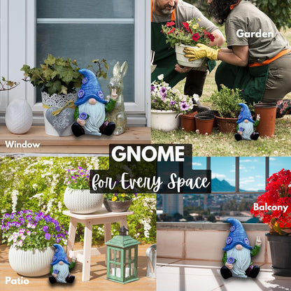 Peace Gnome Decorations for Yard/Lawn – Weatherproof Garden Statue – Fun Spring Summer Charming