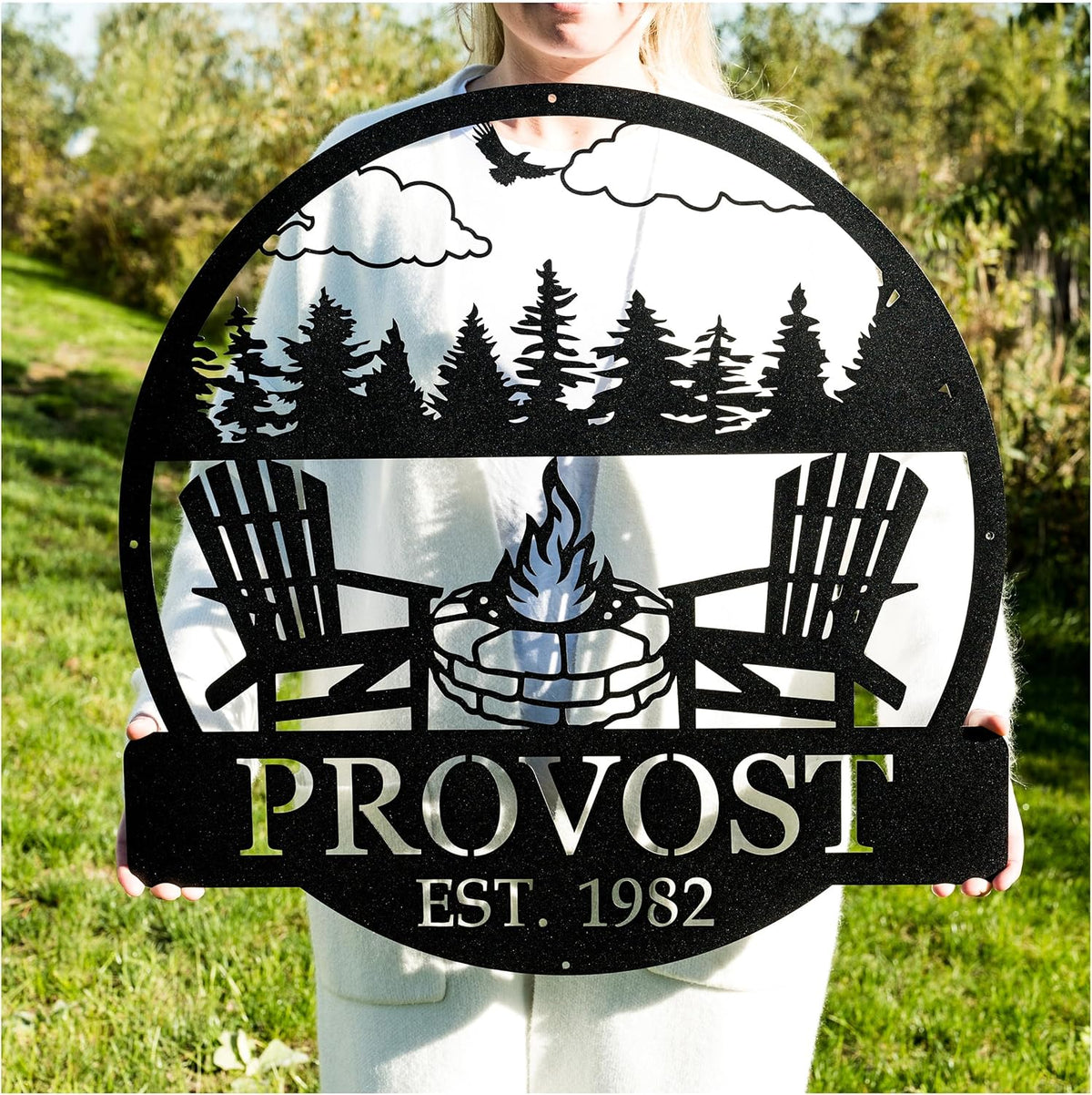 Custom Campfire Sign | Metal Outdoor Sign | Camper Decor | Personalized Camping Gifts | Fire Pit
