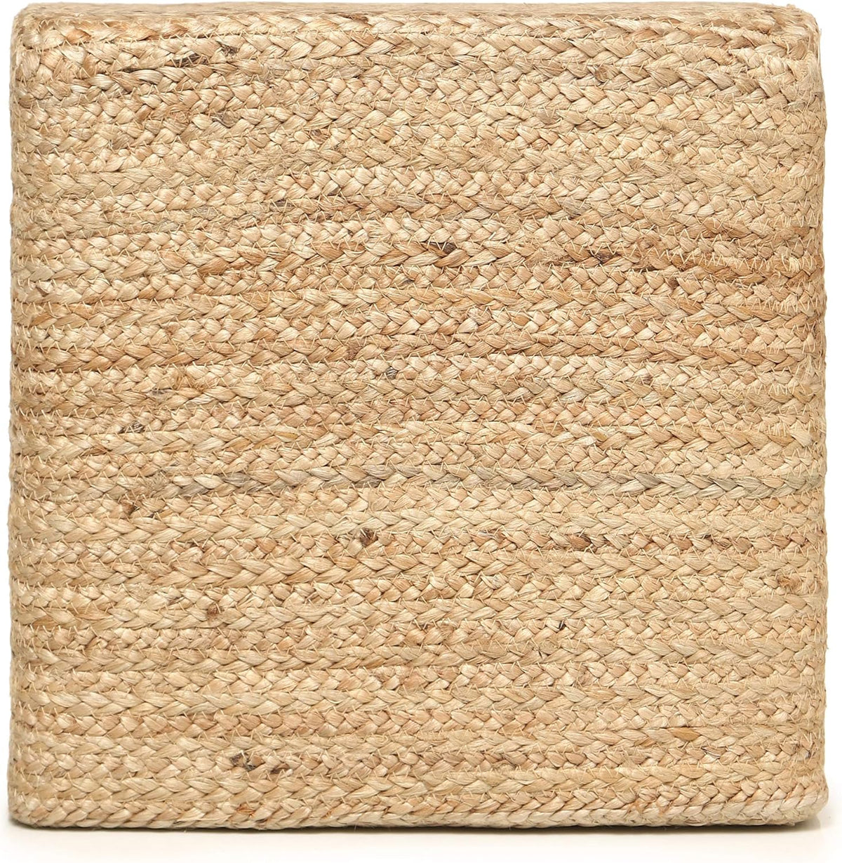 REDEARTH · Cube Pouf Foot Stool Ottoman - Jute Braided Pouffe Poof Accent Sitting Footrest for The