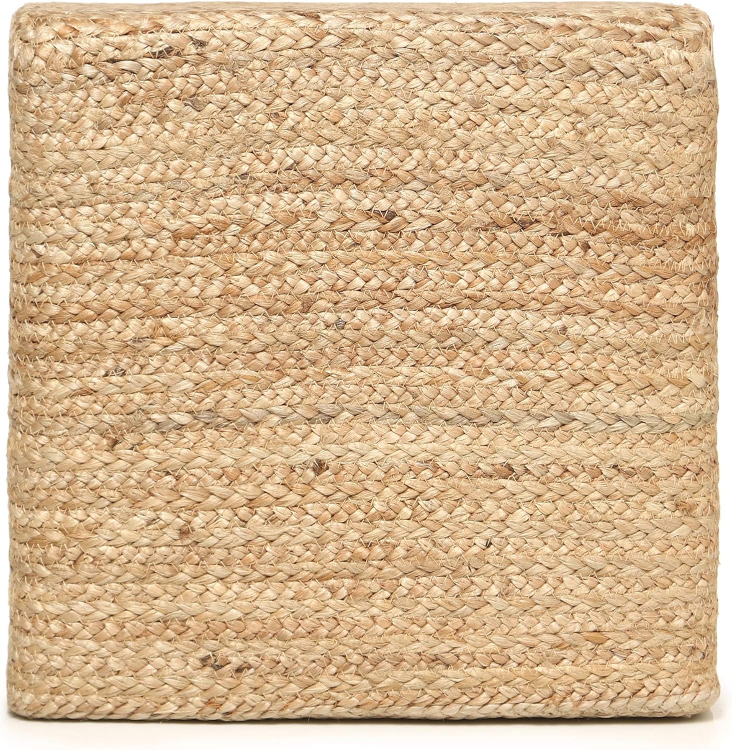 REDEARTH · Cube Pouf Foot Stool Ottoman - Jute Braided Pouffe Poof Accent Sitting Footrest for The