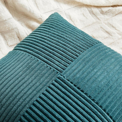 Fancy Homi 2 Packs Teal Long Lumbar Decorative Throw Pillow Covers 16x24 Inch for Couch Bed Sofa