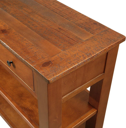 Farmhouse Wood Entry Console Table 48-Inch Modern Sofa Entryway Table with Drawers and Storage