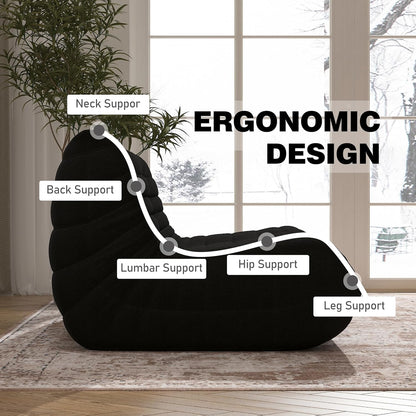 Bean Bag Chair, Loveseat Fireside Chair Bean Bag Sofa Large Bean Bag Chair for Adults, 2 Seater