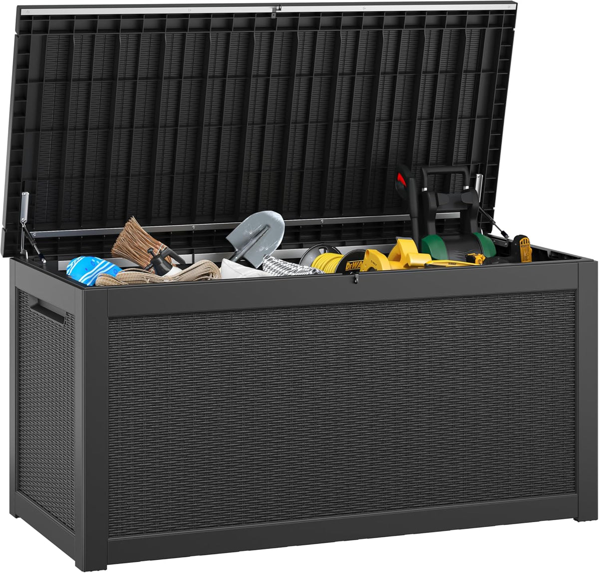KAMABOKO 260 Gallon Outdoor Storage Box, Resin Deck Boxes Indoor and outdoor, Waterproof Storage