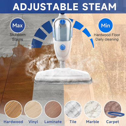 Steam Mop for Hardwood Floor Cleaning, Floor Steamer Cleaner Lightweight for Vinyl, Laminate