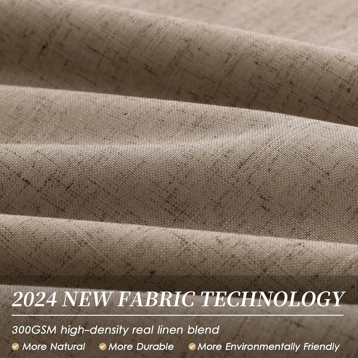 BOODII Room Darkening Curtains Brown Black Out Curtains 96 Inches Long 2 Panel Set Back Tab Neutral