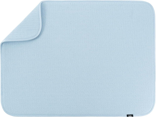S&T INC. Dish Drying Mat XL, 18” x 24”, Absorbent Microfiber Kitchen Counter Mat, Dish Drying Pad