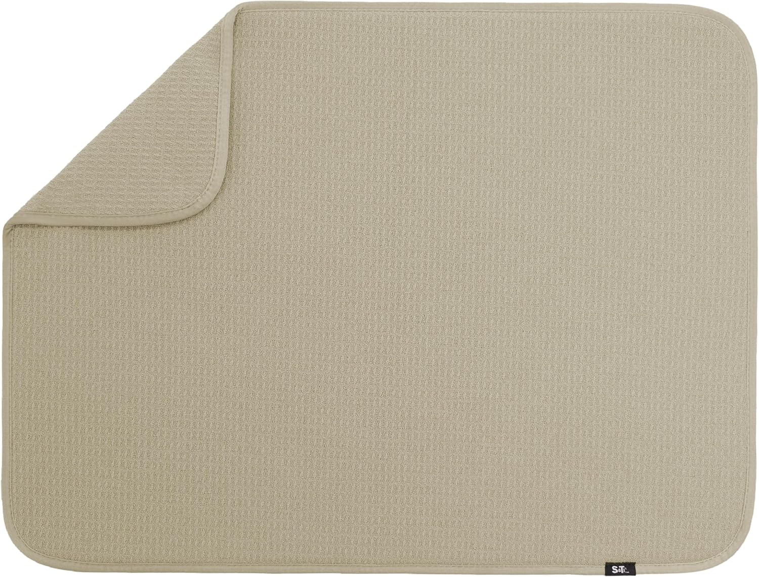 S&T INC. Dish Drying Mat XL, 18” x 24”, Absorbent Microfiber Kitchen Counter Mat, Dish Drying Pad