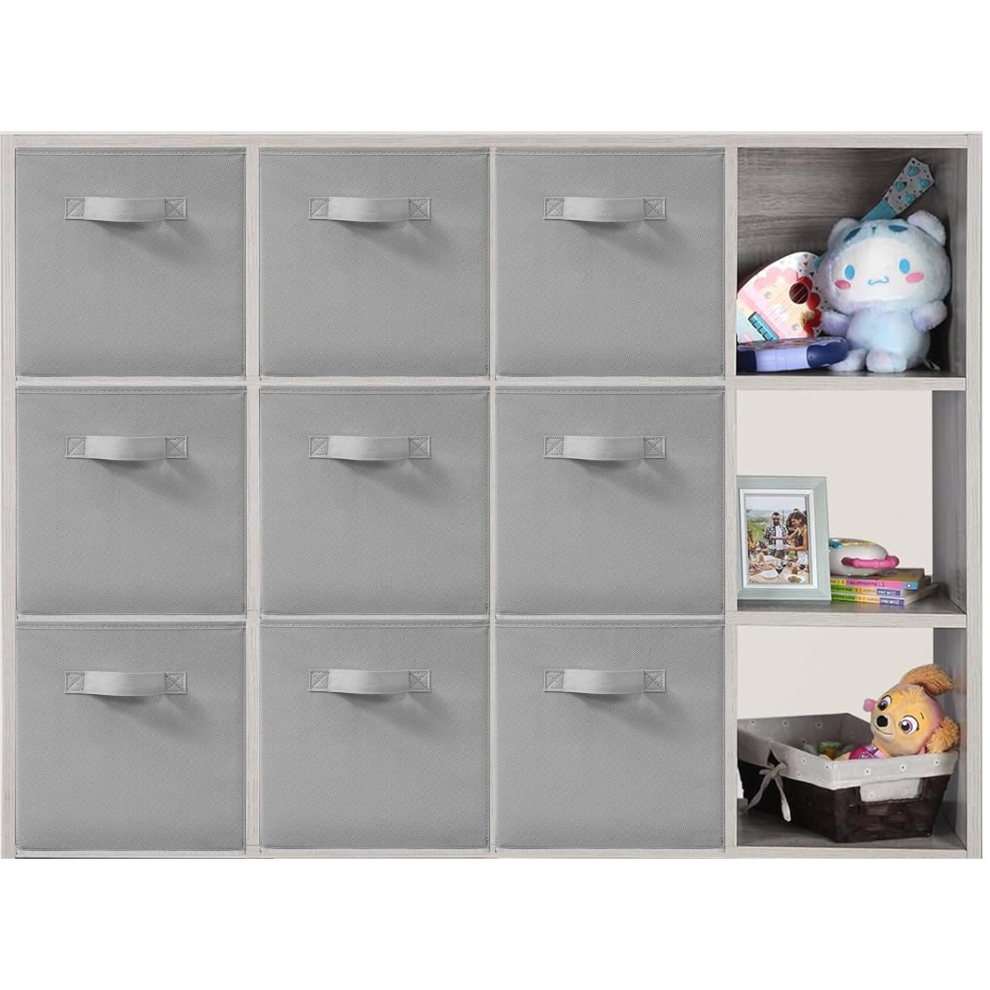 STORAGEIDEAS 11x11 Inch Storage Bins Cubes, Fabric Foldable Storage Box, Collapsible Closet