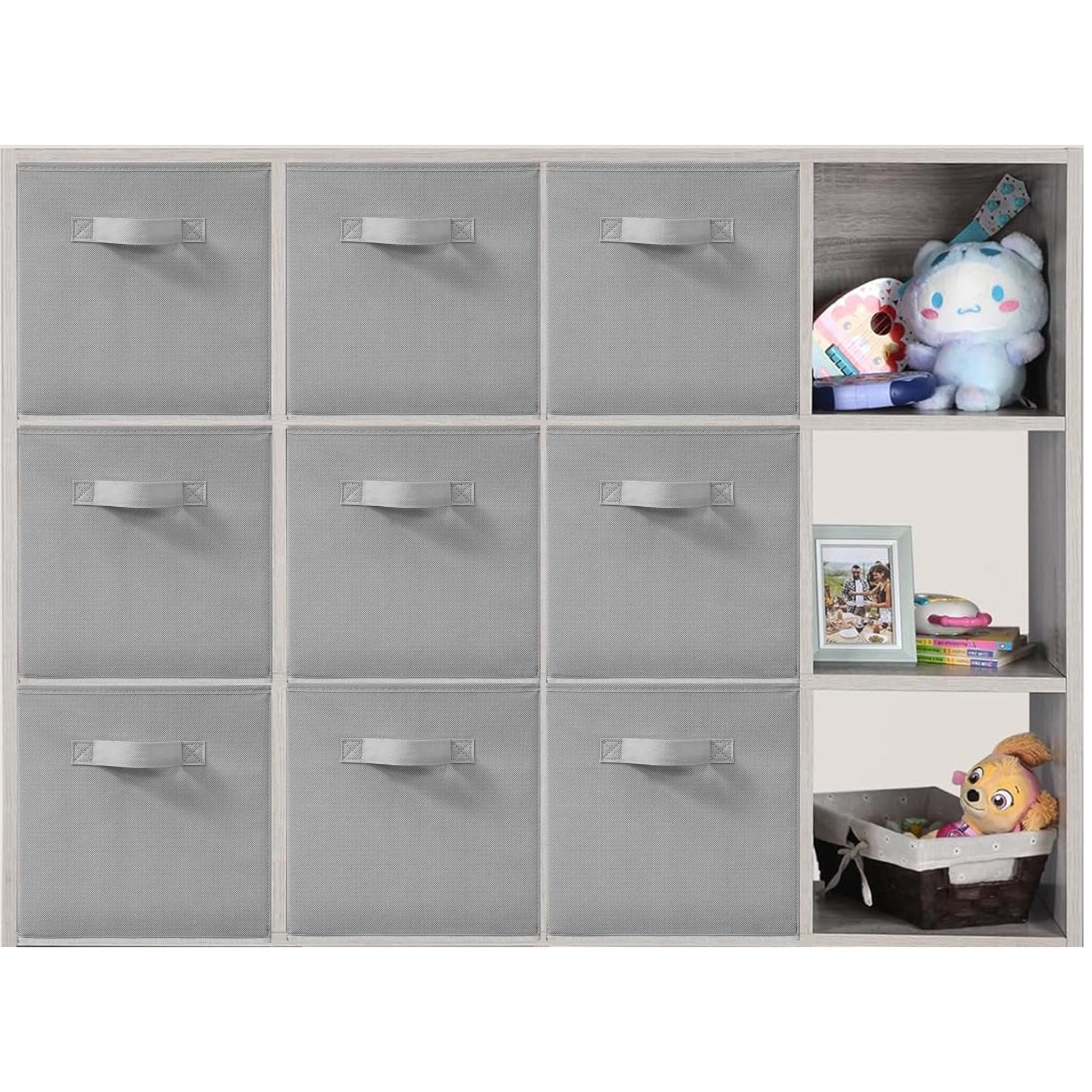 STORAGEIDEAS 11x11 Inch Storage Bins Cubes, Fabric Foldable Storage Box, Collapsible Closet