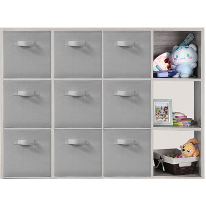 STORAGEIDEAS 11x11 Inch Storage Bins Cubes, Fabric Foldable Storage Box, Collapsible Closet
