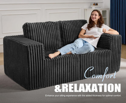 Modular Sectional Sofa 2 Seater Loveseat Modular Couch with Deep Seat Memory Foam Cloud Chair with