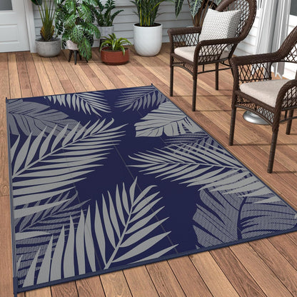 GENIMO Outdoor Rug 3' x 5' Waterproof for Patios Clearance, Reversible Outdoor Plastic Straw