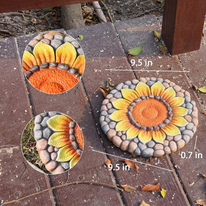 Sunflower Stepping Stones Outdoor Garden - Pavers for Outside Walkway Garden Stones Garden Stepping
