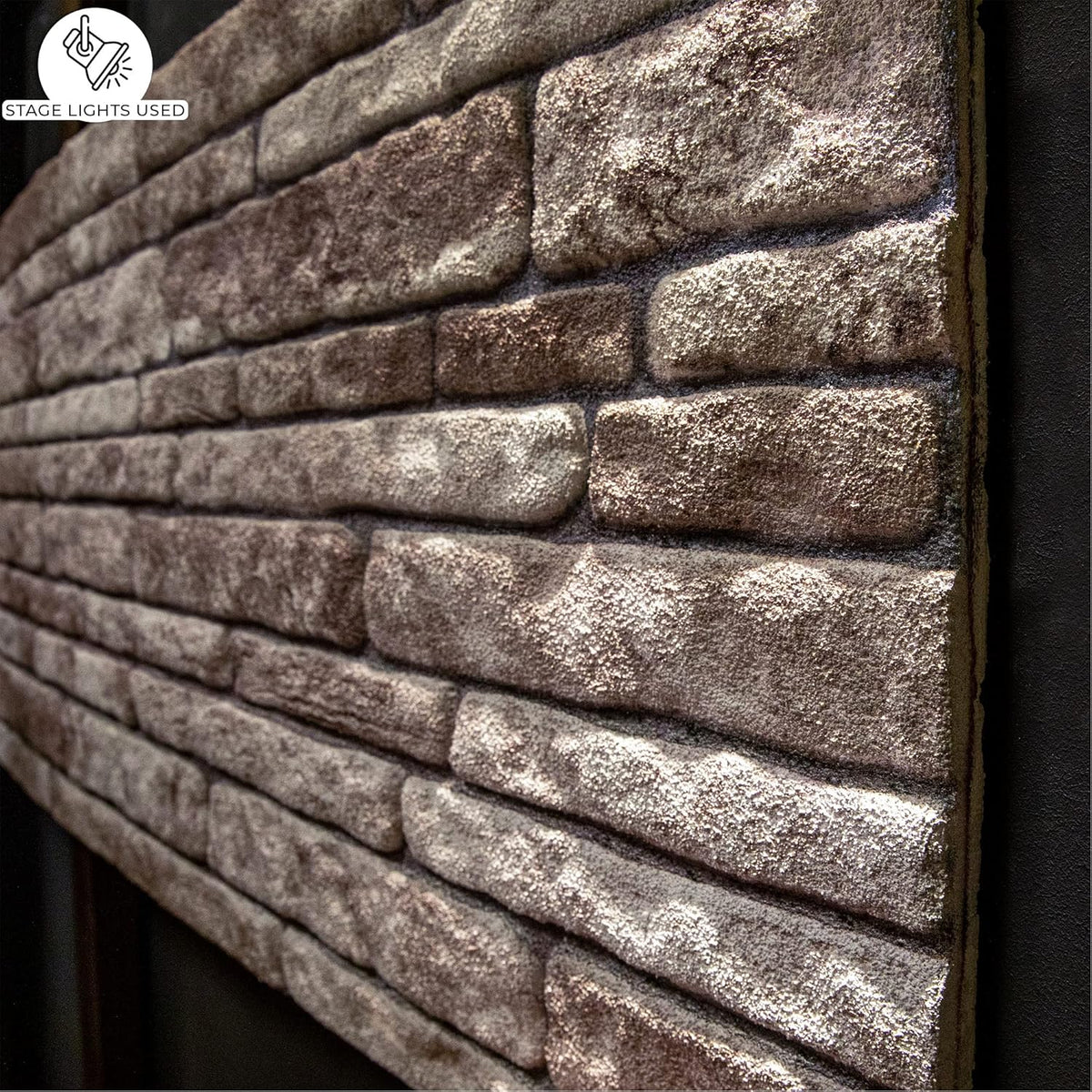Dundee Deco 3D Wall Panels Faux Brick - Cladding, Light Brown Grey Stone Look Wall Paneling