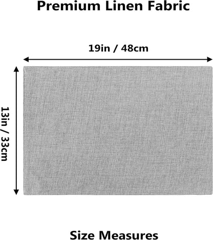 Home Brilliant Cloth Placemats Set of 8 Heat Resistant Washable Plate Mats Placemats for Parties