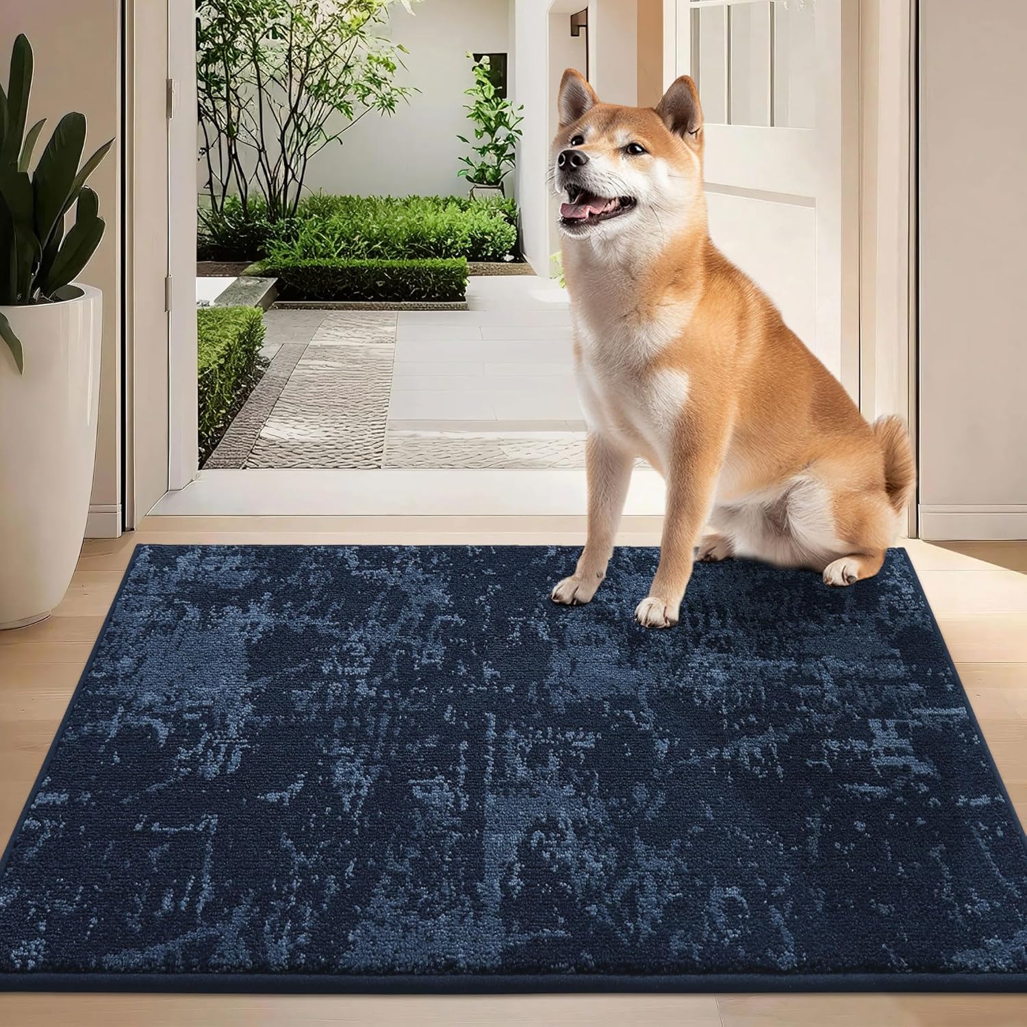 BEQHAUSE Dirt Trapper Door Mat 24"x36" Non-Slip Door Mats Washable Entryway Rugs Stain Resistant