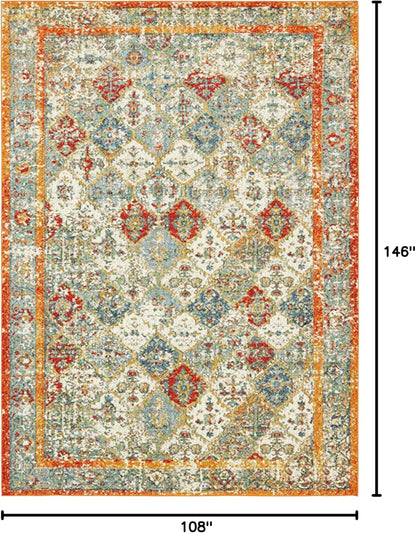 Unique Loom Rosso Collection Vintage, Traditional, Bohemian, Geometric, Distressed, Southwestern