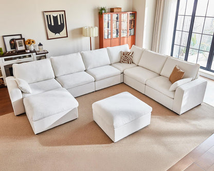 Oversized Modular Sofa Comfy Cloud Couch with Storage, Extra Deep Plush Sectional Sofa Set for