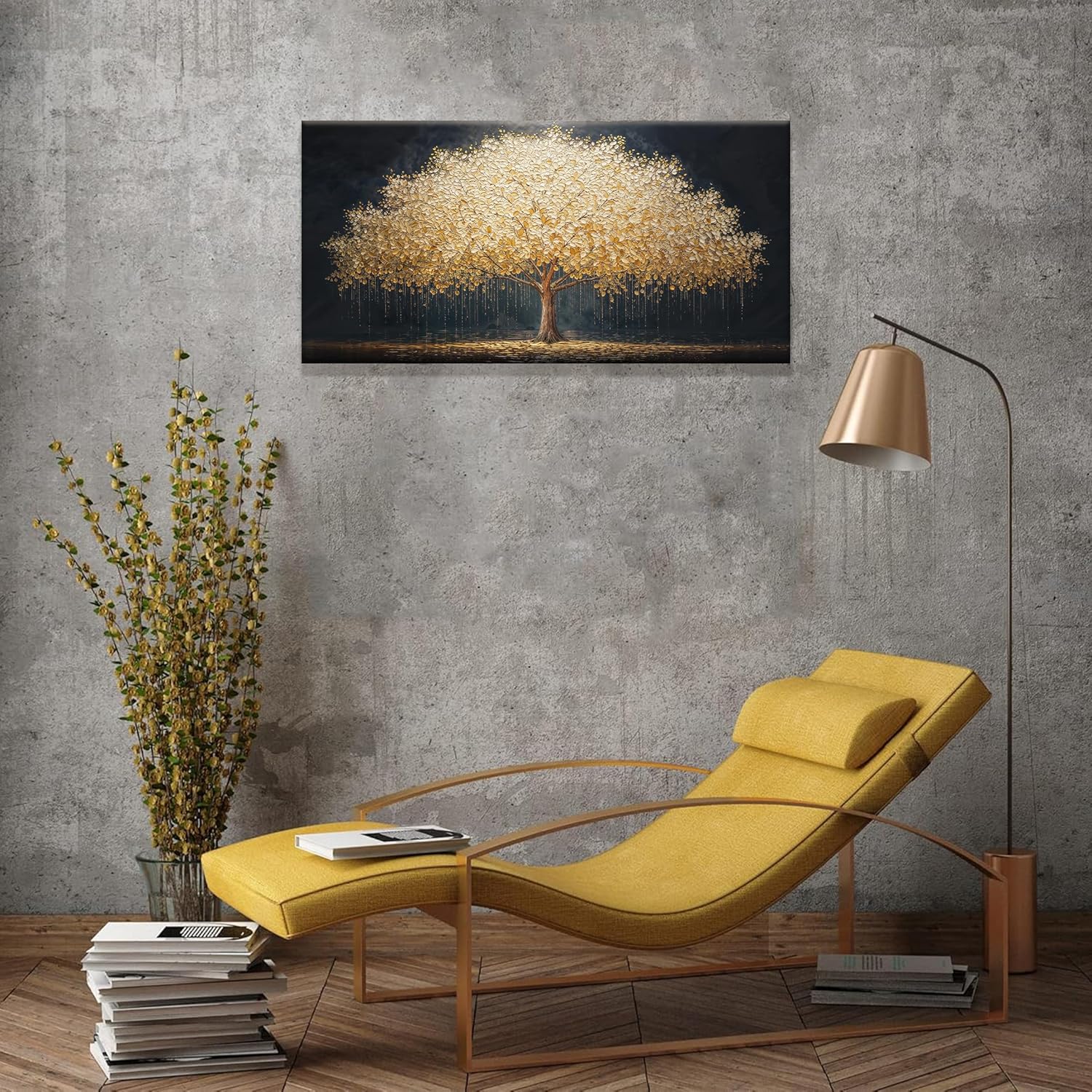 Canvas Wall Art Decor Gold Tree Of Life Abstract Wall Decor Artwork Canvas Prints Painting Gold