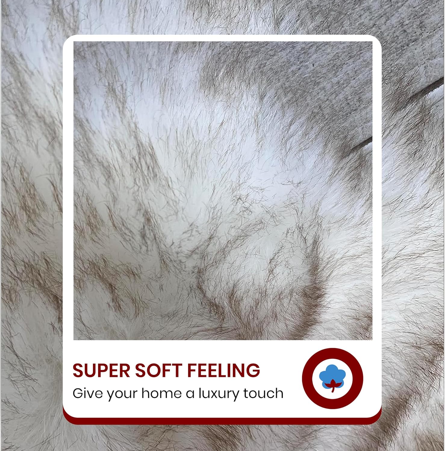 LAMBZY Faux Sheepskin Hypoallergenic Free Shape Silky Shag Rug, Luxury Shaggy Silky Plush Carpet
