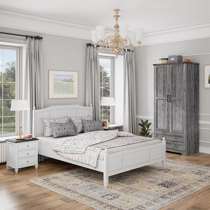 Brafab Armoire Wardrobe Closet with 2 Modern Doors, 71" Tall Freestanding Closet Wardrobe Cabinet