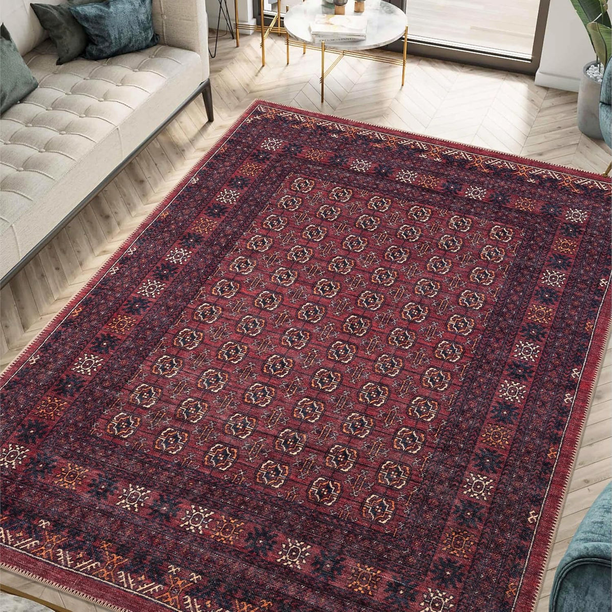 Keen Home Design 3x5 Rug - Machine Washable Entry Rug with Non-Slip Backing, Ideal for Enteryway
