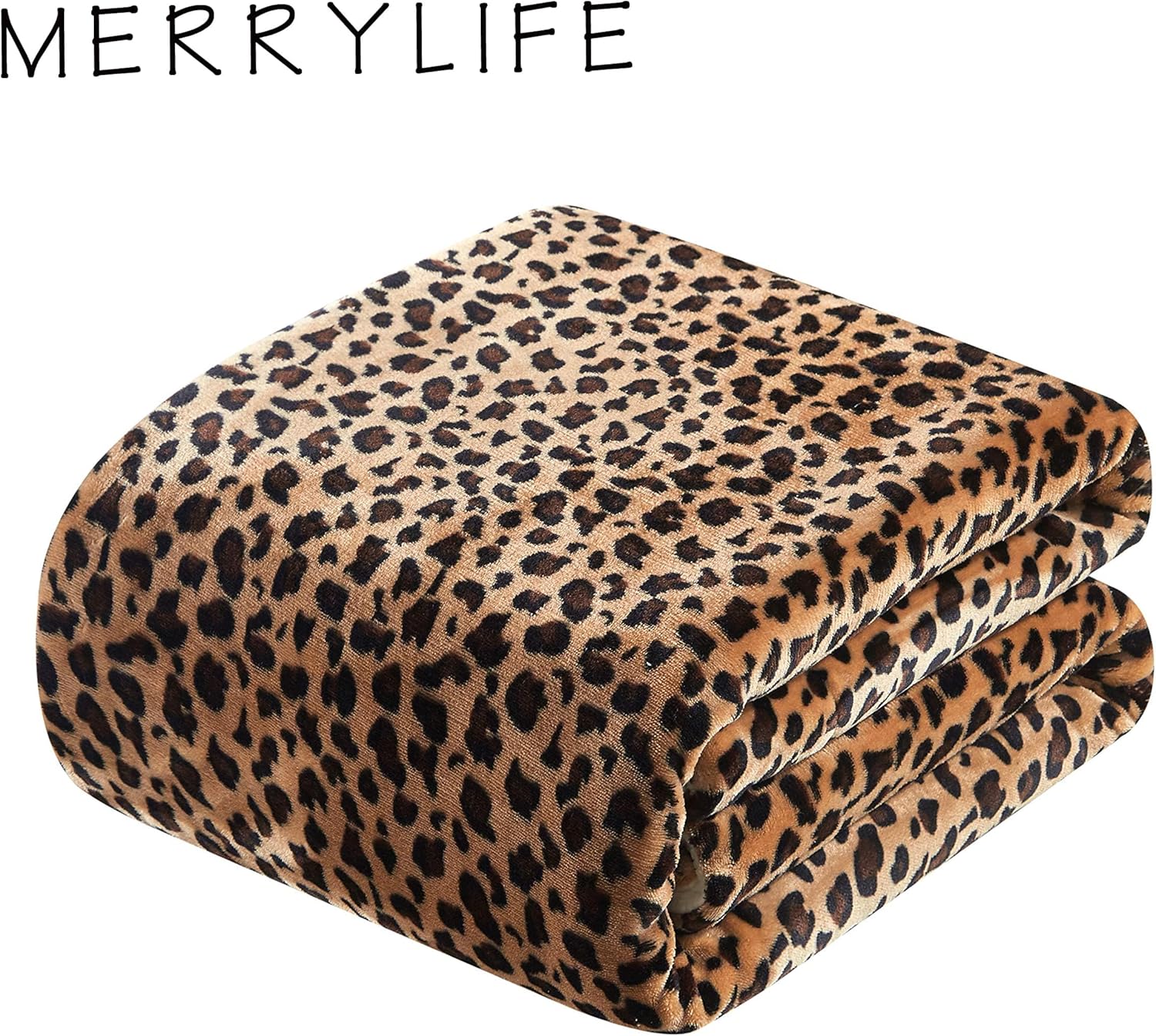 MERRYLIFE Leopard Throw Blanket Decorative Fleece Throw | Ultra-Plush Colorful Oversized | Couch