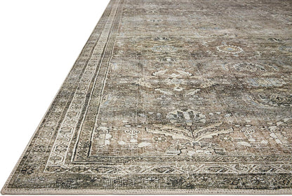 Loloi Layla Collection LAY-13 Antique/Moss 2'-6" x 12'-0" .13" Thick Runner Rug, Soft, Durable