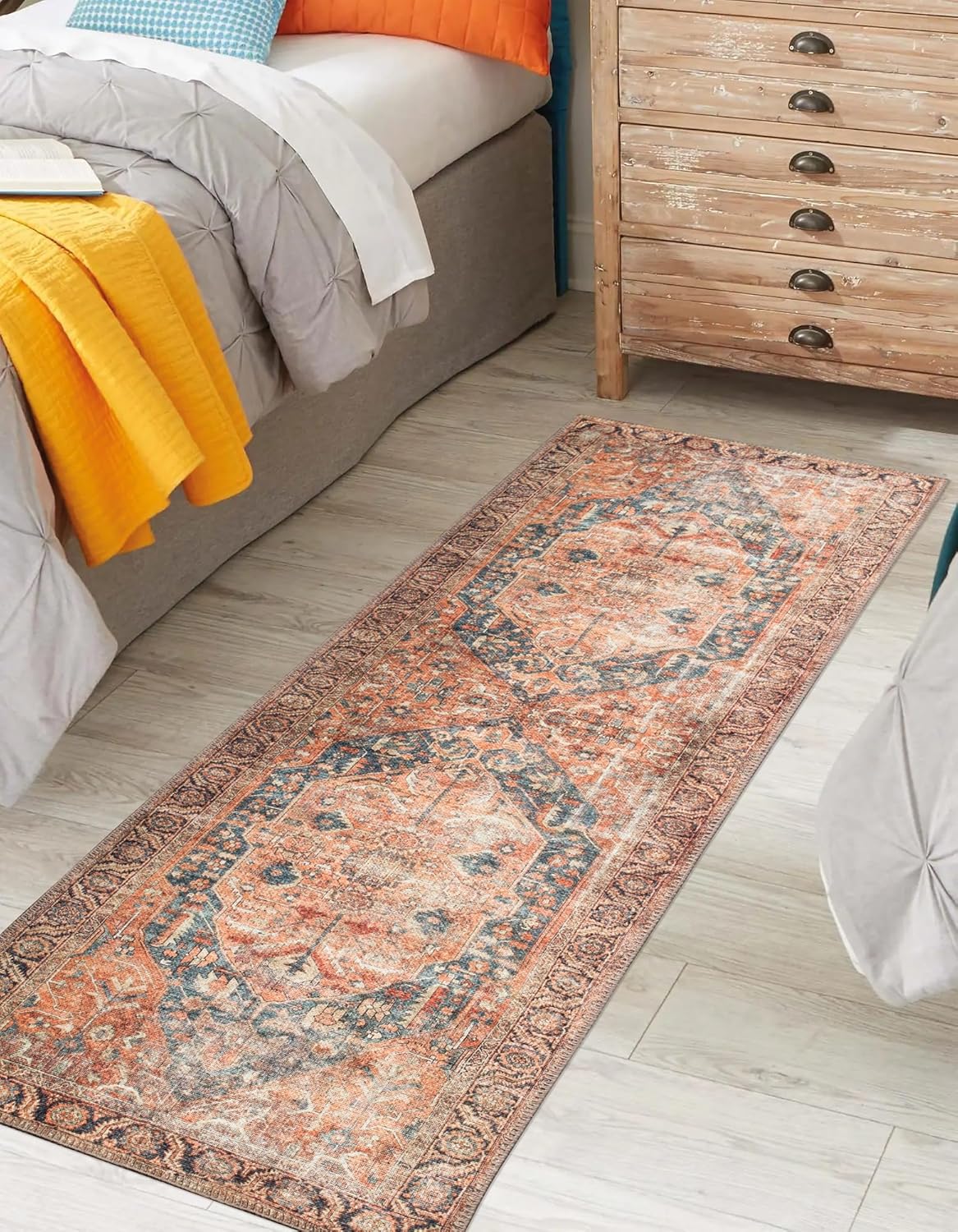 Keen Home Design 2x7 Rug - Machine Washable Runner Rug with Non-Slip Backing, Ideal for Hallway
