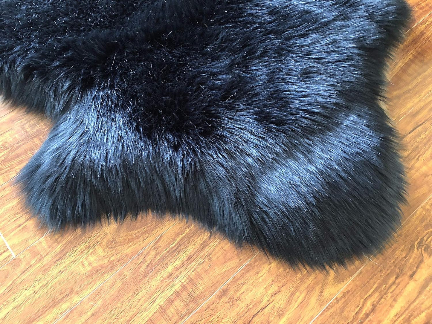 LAMBZY Faux Sheepskin Hypoallergenic Free Shape Silky Shag Rug, Luxury Shaggy Silky Plush Carpet