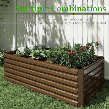 6x3x2 ft Raised Garden Bed, Large Metal Planter Raised Beds, Planters for Outdoor Plants for