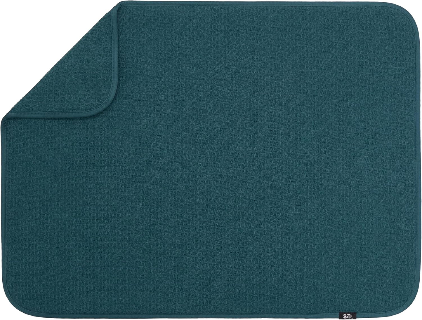 S&T INC. Dish Drying Mat XL, 18” x 24”, Absorbent Microfiber Kitchen Counter Mat, Dish Drying Pad