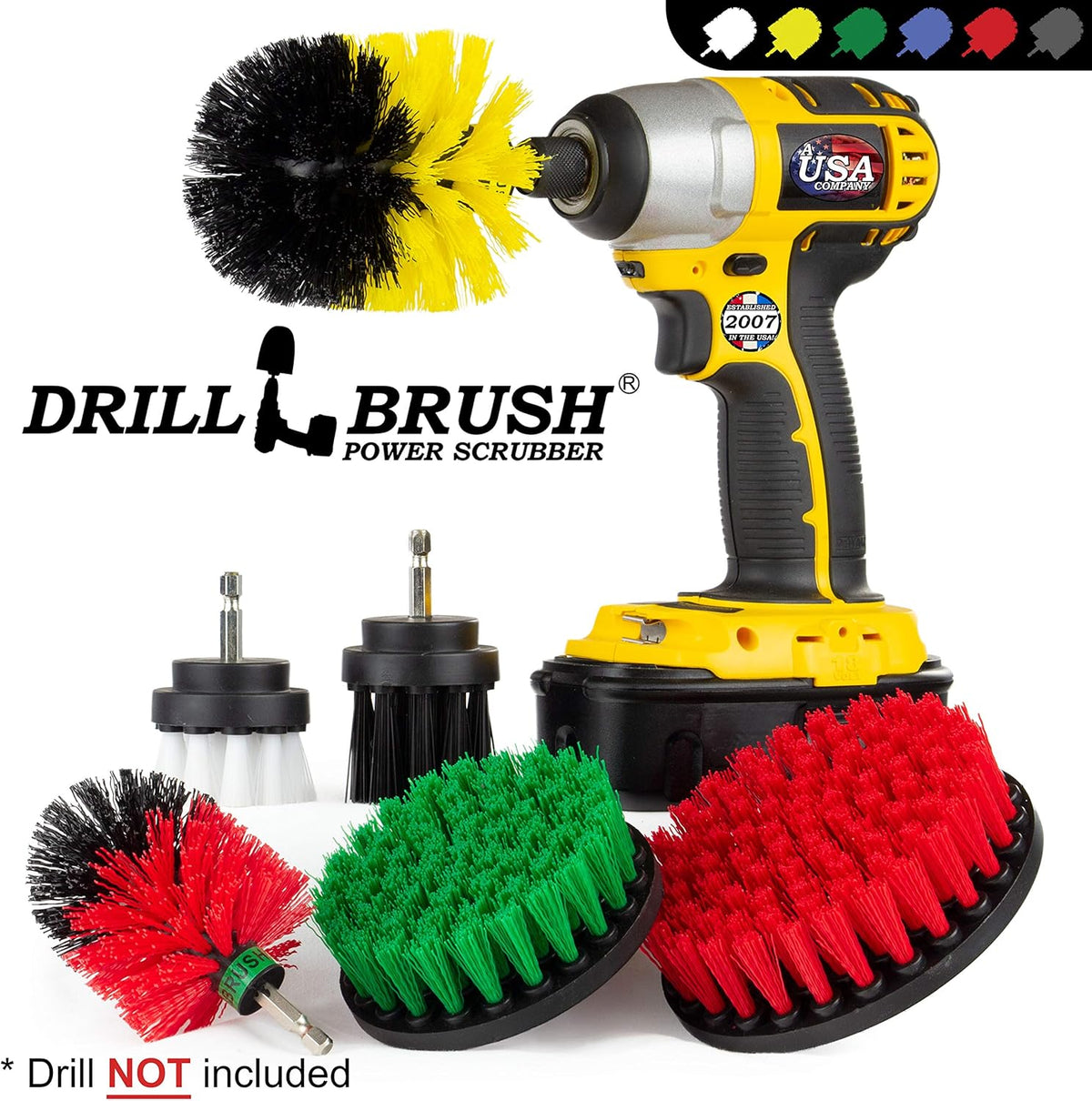 The Ultimate Drill Brush Cleaning Supplies Kit - Bathroom Accessories - Shower Cleaner - Bath Mat